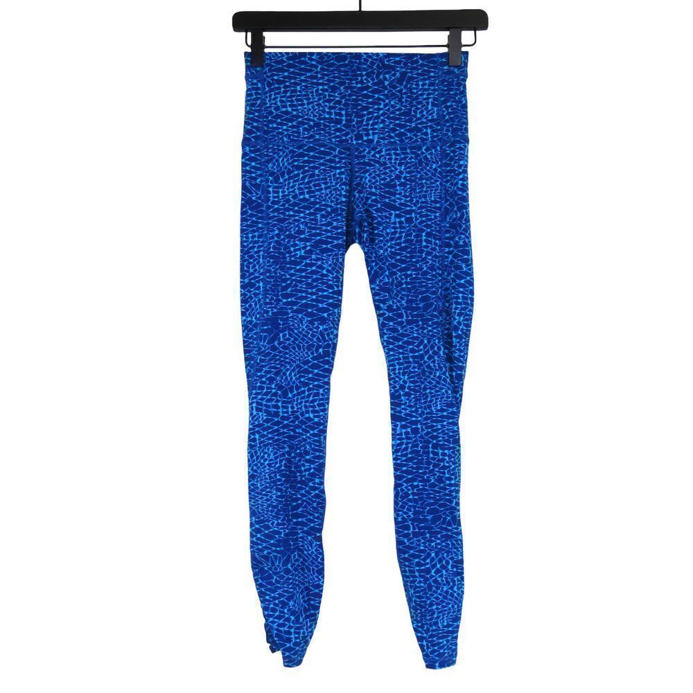 Lululemon Pure Practice Legging Pants in Samba Snake Kayak Blue SZ 4